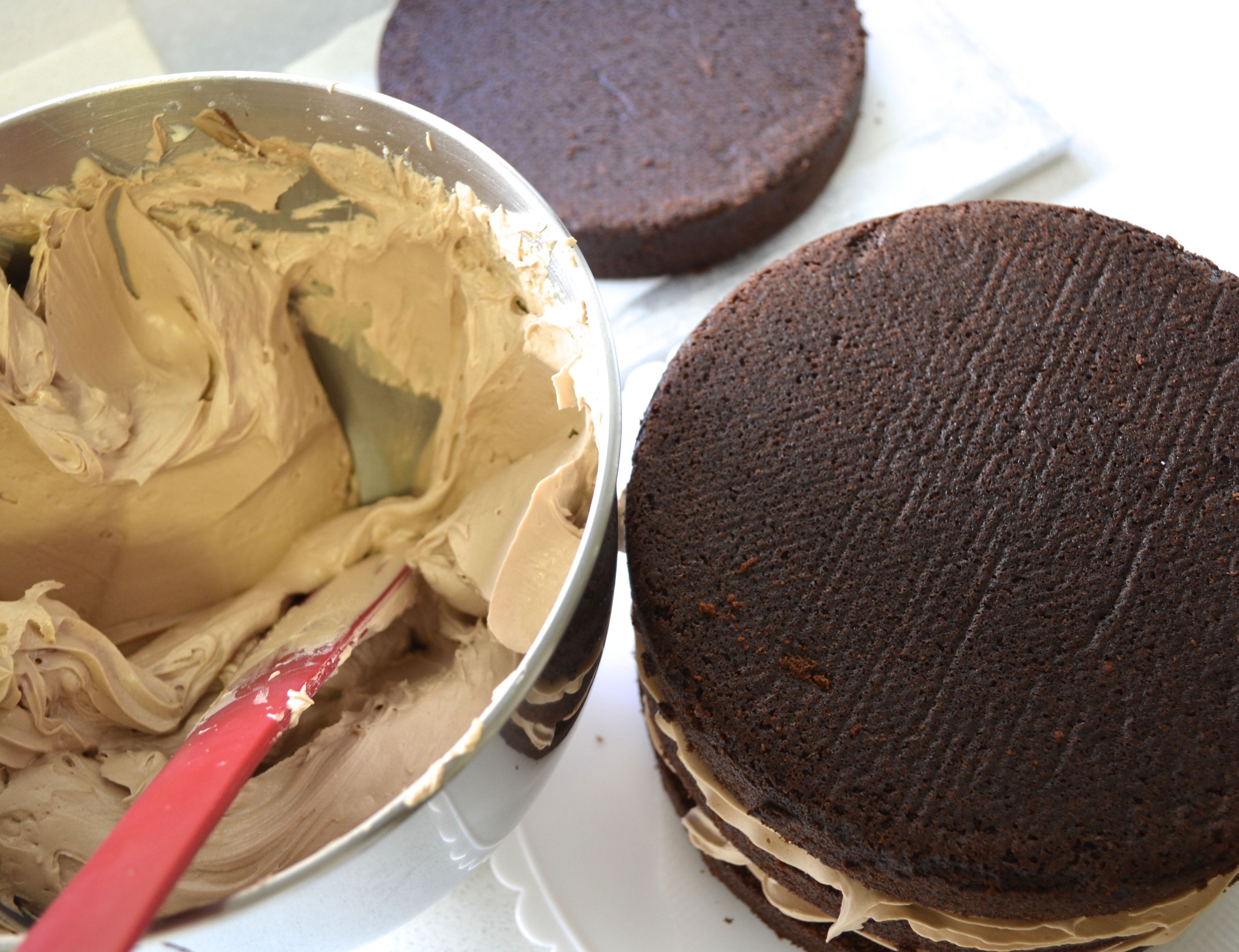 Chocolate cake and buttercream