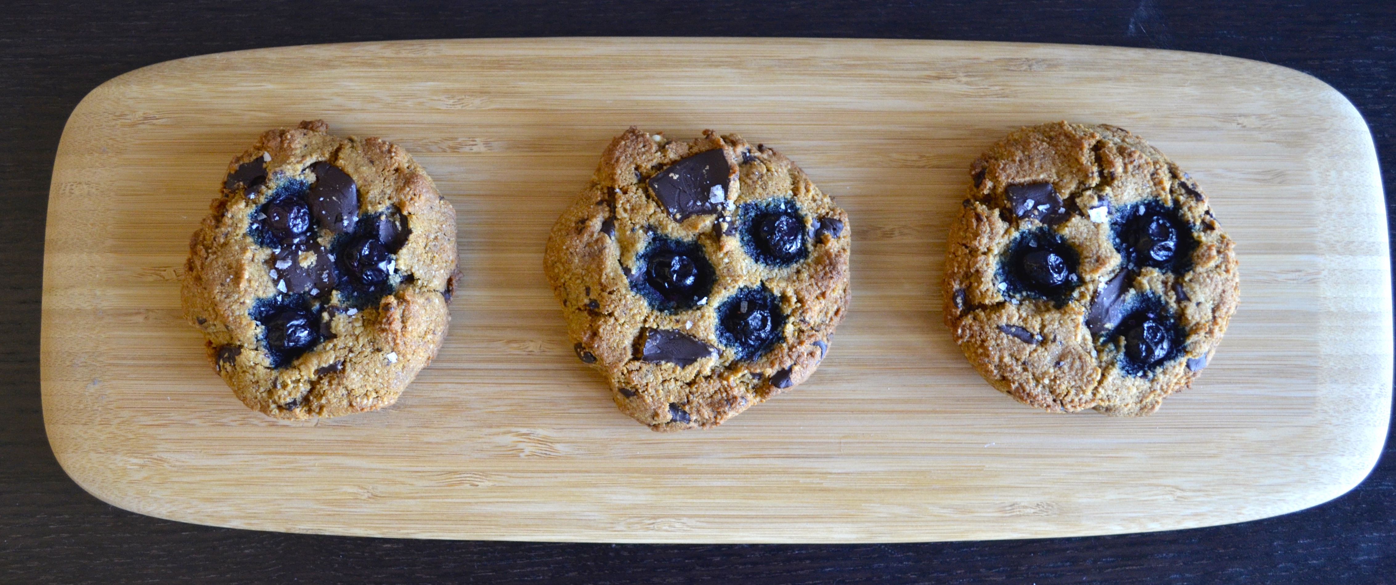 Healthy Chocolate Blueberry Cookies